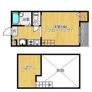 コーポ博多駅南【1階】の間取り