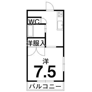 リバーサイド中村【4階】の間取り