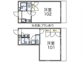 レオパレスUZAWA【1階】の間取り