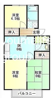 ハイツきくA【2階】の間取り