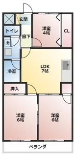 マンション東【3階】の間取り