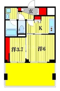 ダイヤモンドクレスト南流山【4階】の間取り