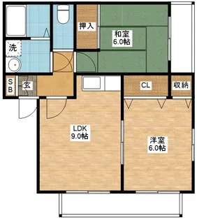 リバーサイドサマーユ【1階】の間取り