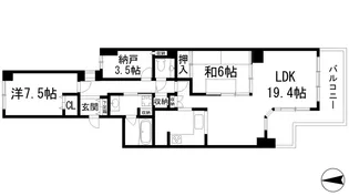 ラビスタ宝塚ノースハイツ1番館【7階】の間取り