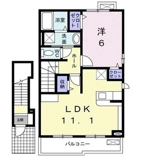 エスポアールB【2階】の間取り