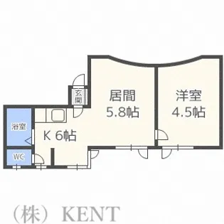 アーブ円山【1階】の間取り