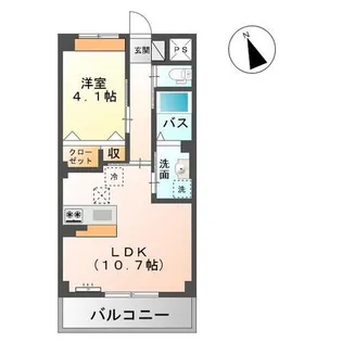 ヴェール・ムース南安長【2階】の間取り