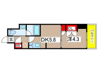 アジュールテラス東陽町【8階】の間取り