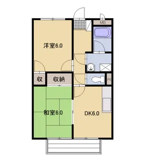 Surplus TwoサンハイツA【2階】の間取り