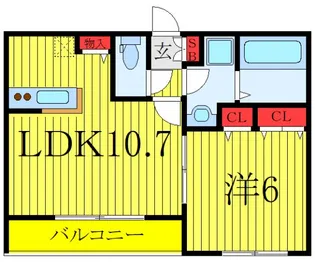 セリシール梶原【2階】の間取り