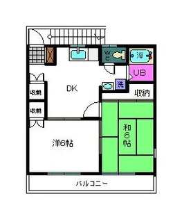 クレスト小鹿B【2階】の間取り