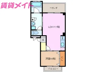 ル・パラディ【3階】の間取り