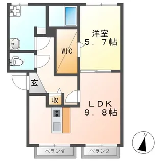 Asakura Heights【2階】の間取り