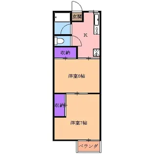 アタックスハイツ一里【1階】の間取り