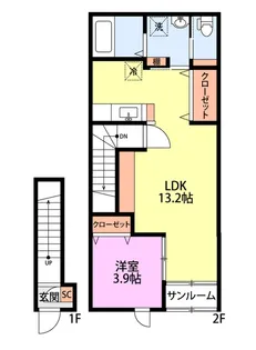 シュアネスII【2階】の間取り