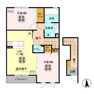 茨城県日立市大久保町5【アパート】の間取り