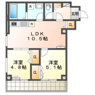 光のレジデンス・EXA【4階】の間取り