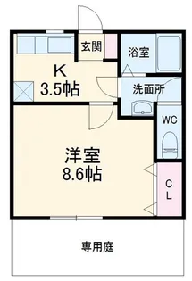 ライフイン・ビー・サークル【1階】の間取り