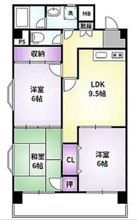 サンシャインコーポ【1階】の間取り