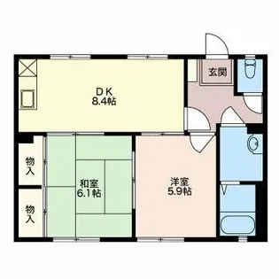2DKの間取り画像