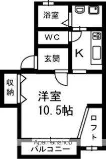 静岡県浜松市中央区西丘町【アパート】の間取り