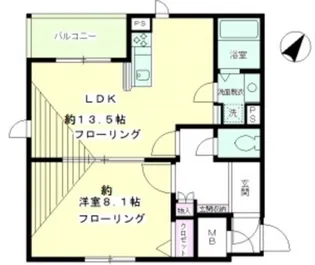 約50平米★神宮・表参道1LDK【1階】の間取り