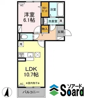 スリーライン高崎【2階】の間取り