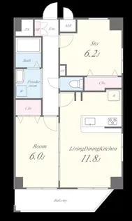 東京都葛飾区亀有5【マンション】の間取り