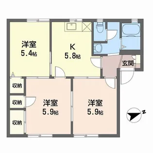 フォレストコート【1階】の間取り