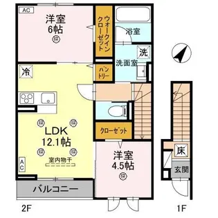 ヴィラ コンフォート【2階】の間取り