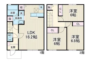 埼玉県志木市中宗岡2【一戸建】の間取り