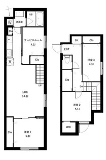 東京都杉並区桃井4【マンション】の間取り