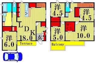 東京都足立区西加平1【一戸建】の間取り