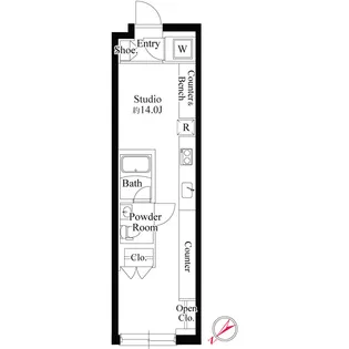 東京都渋谷区恵比寿2【マンション】の間取り
