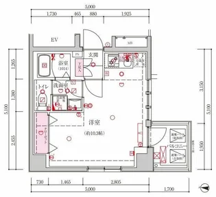 ベルシード新大橋【4階】の間取り