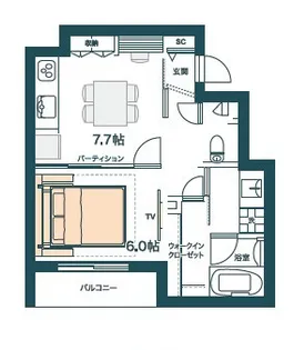 グロリア要町【1階】の間取り