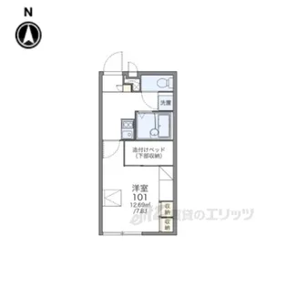 レオパレスブラッサム木津【2階】の間取り