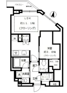 東京都新宿区北新宿1【マンション】の間取り