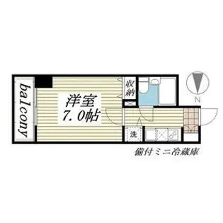 ライオンズマンション橦木【7階】の間取り