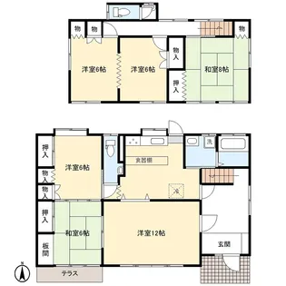 群馬県太田市西本町【一戸建】の間取り