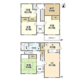 神奈川県横浜市青葉区松風台【一戸建】の間取り