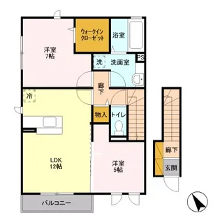 グランソレイユ C【2階】の間取り