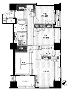 日暮里アインスタワー【6階】の間取り
