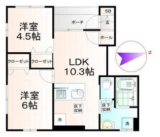 エスペランス西保木間【1階】の間取り