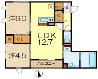 ジャルディネットK【2階】の間取り