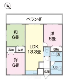 沖ハウス【6階】の間取り