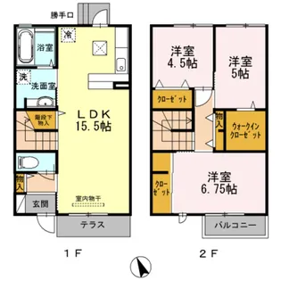 広島県広島市東区牛田新町1【一戸建】の間取り
