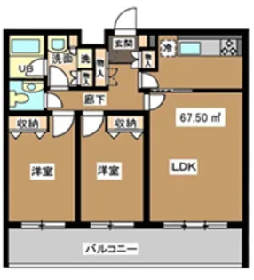 瀬田フラット【3階】の間取り