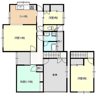 岡山県岡山市南区築港ひかり町【一戸建】の間取り