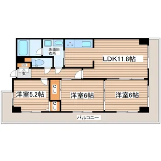 ガーデンプラザ泉中央【3階】の間取り
